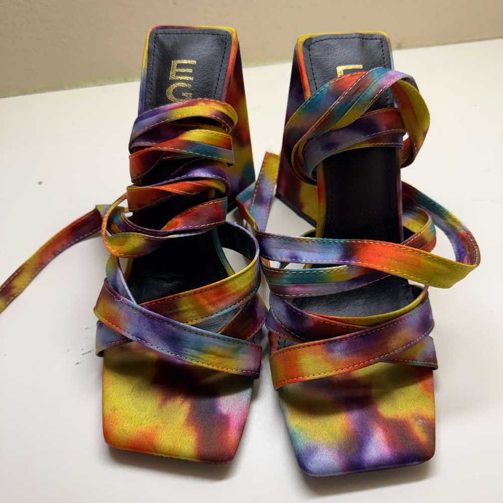 EGO Multicolor Tie-Dye Heels